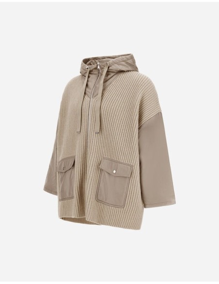 MANTELLA IN LANA CON CAPPUCCIO