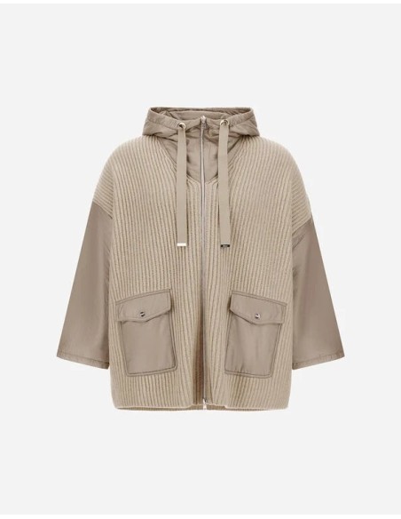 MANTELLA IN LANA CON CAPPUCCIO