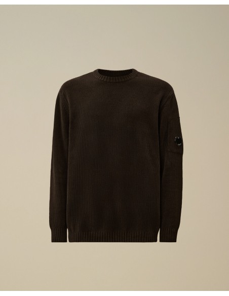KNITWEAR CREW NECK IN CHENILLE COTTON