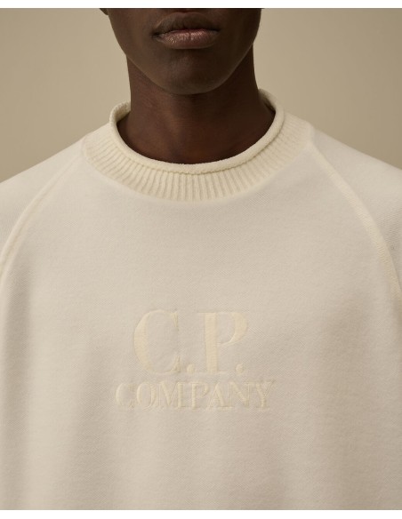 SWEATSHIRTS CREW NECK IN BRUSHED EMERIZED DIAGONAL