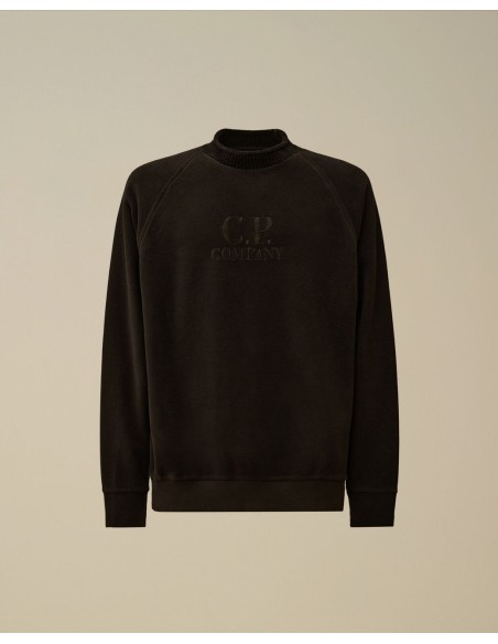 SWEATSHIRTS CREW NECK IN BRUSHED EMERIZED DIAGONAL