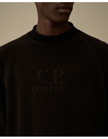 SWEATSHIRTS CREW NECK IN BRUSHED EMERIZED DIAGONAL