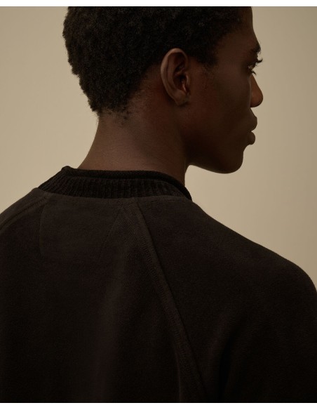 SWEATSHIRTS CREW NECK IN BRUSHED EMERIZED DIAGONAL