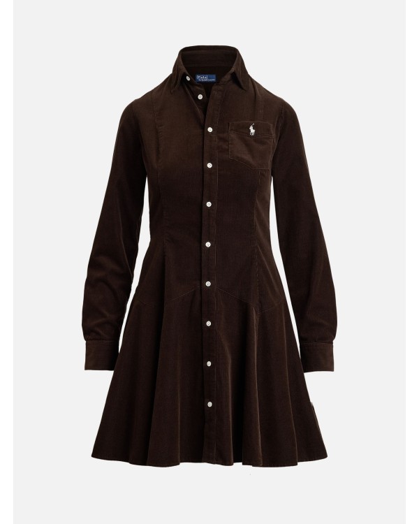 WOVEN-SHIRT DRESS-DRESSES