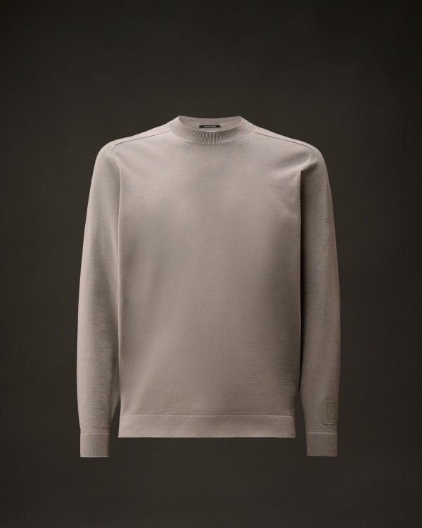 METROPOLIS SERIES COTTON STRETCH CREWNECK SWEATER