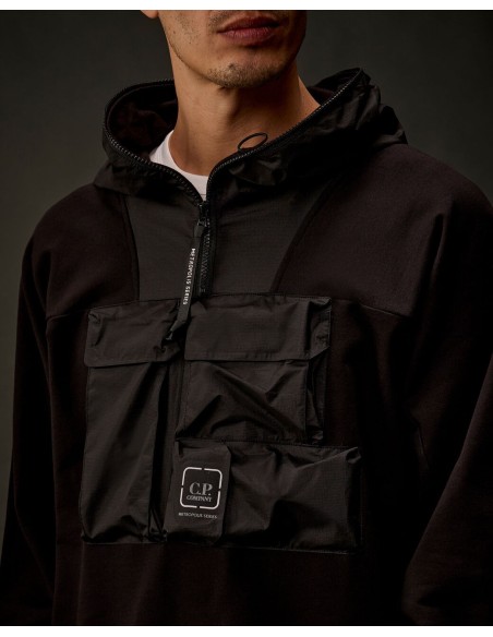 METROPOLIS SERIES STRETCH FLEECE MIXED HALF ZIP