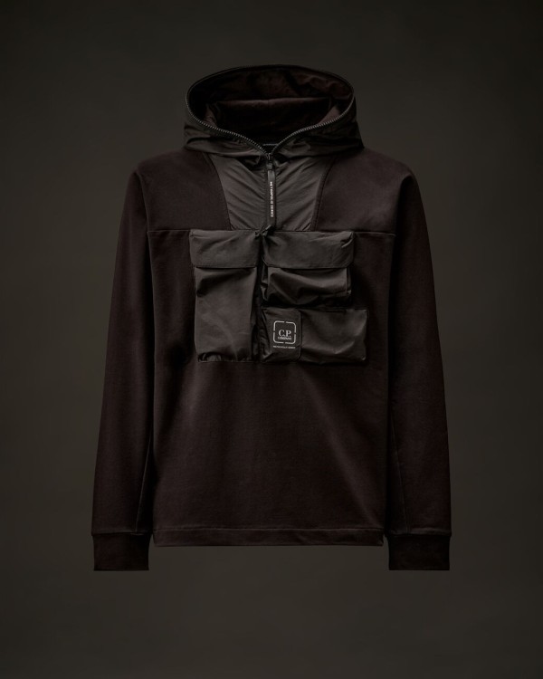 METROPOLIS SERIES STRETCH FLEECE MIXED HALF ZIP