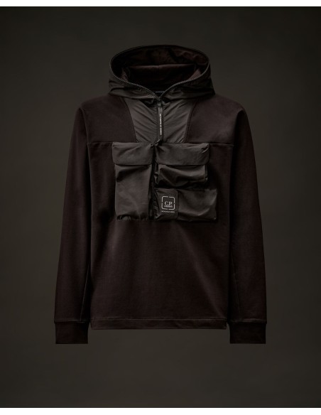 METROPOLIS SERIES STRETCH FLEECE MIXED HALF ZIP