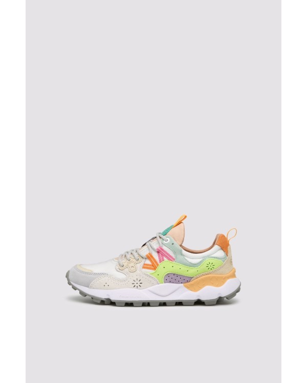 YAMANO 3 WOMAN SUEDE/NYLON WHITE/YELLOW FLUO L.GRE