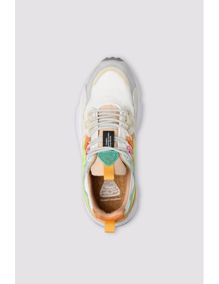 YAMANO 3 WOMAN SUEDE/NYLON WHITE/YELLOW FLUO L.GRE