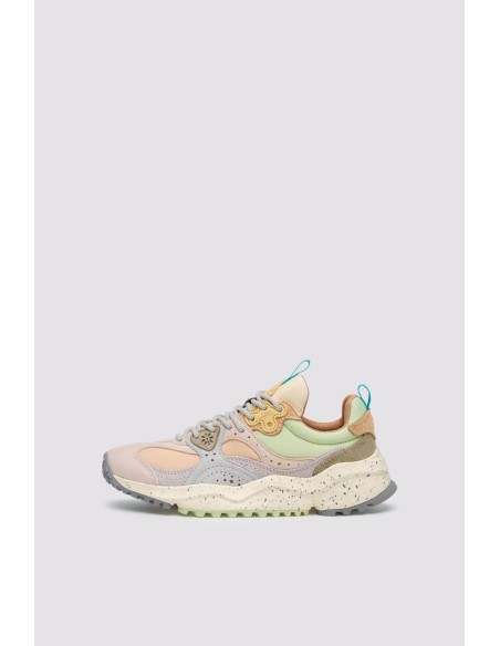 WAVE WOMAN SUEDE/NYLON PALE PINK-LILAC-L.GREEN