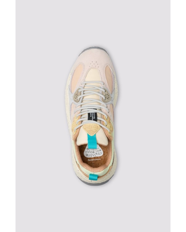 WAVE WOMAN SUEDE/NYLON PALE PINK-LILAC-L.GREEN 2