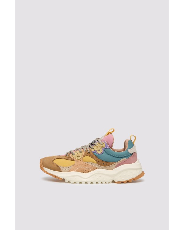 WAVE WOMAN SUEDE/NYLON BEIGE-LIGHT BEIGE-OLD PINK