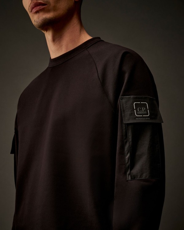 METROPOLIS SERIES STRETCH FLEECE MIXED CREWNECK  S 2